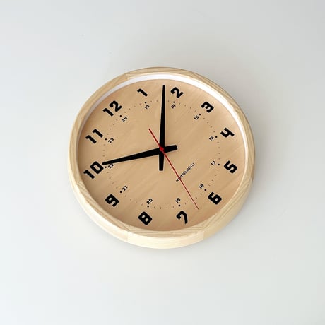 【名入れ付き】KATOMOKU muku clock 8 ナチュラル km-81NA 木製 掛け時計