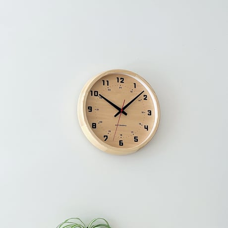 【名入れ付き】KATOMOKU muku clock 8 ナチュラル km-81NA 木製 掛け時計