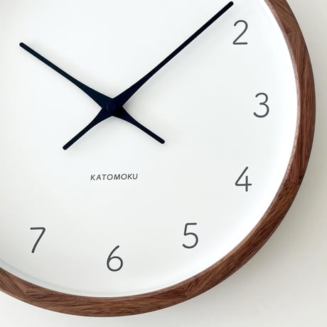 【名入れ付き】 KATOMOKU muku clock 7  ウォールナット km-93WA 木製 掛け時計