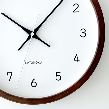 【名入れ付き】KATOMOKU muku clock 13 ブラウン km-104BR 木製 掛け時計