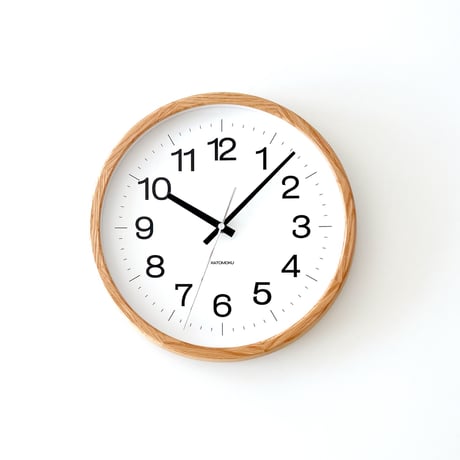 【名入れ付き】KATOMOKU muku clock 16 オーク km-113OA 木製 掛け時計