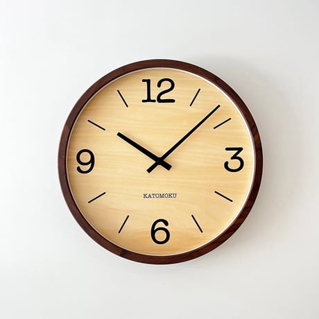 【名入れ付き】KATOMOKU muku clock 20 LL-size ウォールナット km-137WA 木製 掛け時計