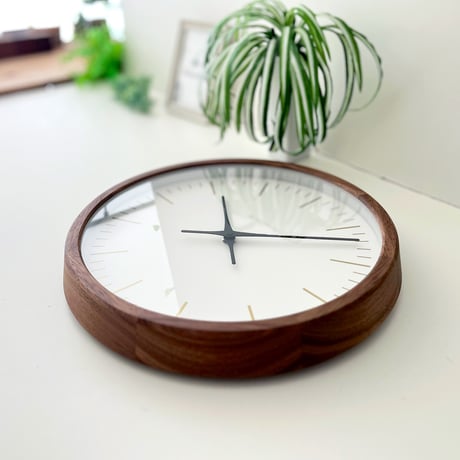 【名入れ付】 KATOMOKU muku clock 18 ウォールナット km-129WA 木製 掛け時計