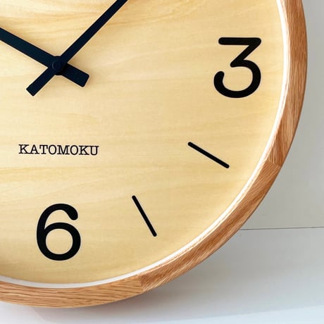 【名入れ付き】KATOMOKU muku clock 20 LL-size オーク km-137OA 木製 掛け時計
