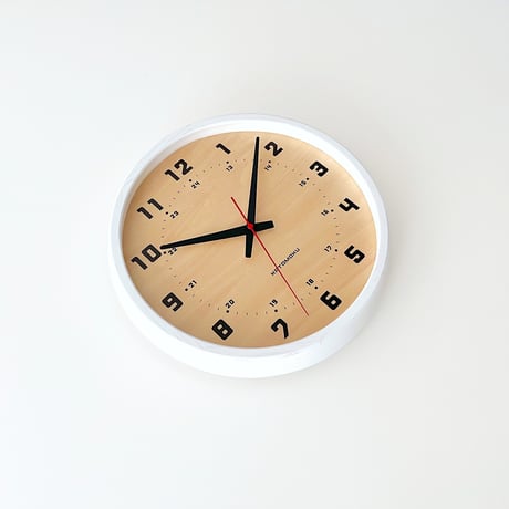 【名入れ付き】KATOMOKU muku clock 8 ホワイト km-81WH 木製 掛け時計