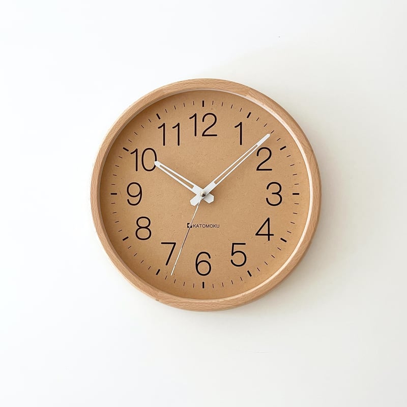 名入れ付き】KATOMOKU muku clock 2 ナチュラル km-45NA 木製 掛