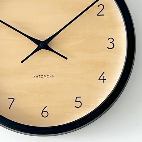 【名入れ付き】KATOMOKU muku clock 7 ブラック km-83BK 木製 掛け時計