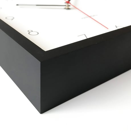【名入れ付き】KATOMOKU square clock 3 ブラック km-114BK 木製 掛け時計