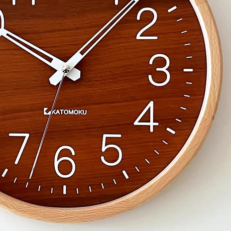 【名入れ付き】【予約商品】※5月中に出荷 KATOMOKU muku clock 2 ビーチ km-73NA 木製 掛け時計