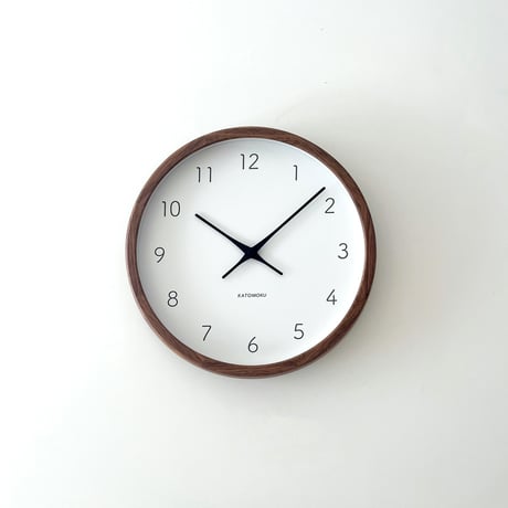 【名入れ付き】 KATOMOKU muku clock 7  ウォールナット km-93WA 木製 掛け時計