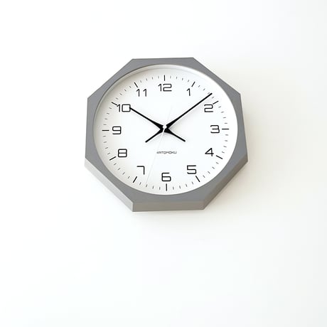 【名入れ付き】KATOMOKU muku clock 11 グレー km-94GR8 木製 掛け時計