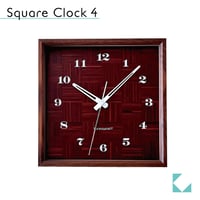 【名入れ付き】 KATOMOKU muku square clock 4 ウォールナット km-144WA 木製 掛け時計