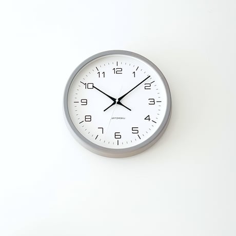 【名入れ付き】KATOMOKU muku clock 11 グレー km-94GR 木製 掛け時計