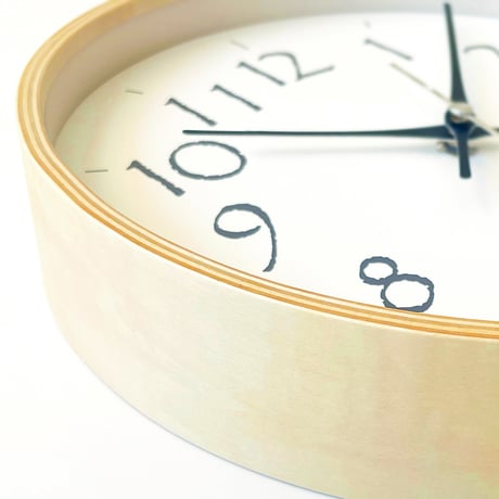 【名入れ付き】 KATOMOKU plywood clock 20 ブラック km-119BK 木製 掛け時計