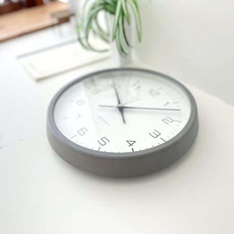 【名入れ付き】KATOMOKU muku clock 11 グレー km-94GR 木製 掛け時計