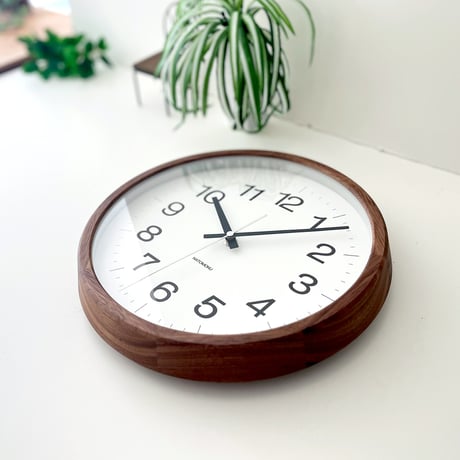 【名入れ付き】KATOMOKU muku clock 16 ウォールナット km-113WA 木製 掛け時計