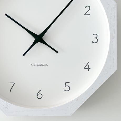 【名入れ付き】KATOMOKU muku clock 7 ホワイト km-60WH8 掛け時計 木製