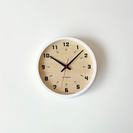 【名入れ付き】KATOMOKU muku clock 8 ホワイト km-81WH 木製 掛け時計