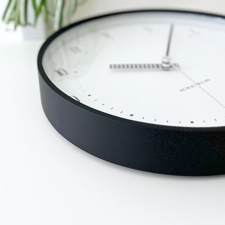 【名入れ付き】 KATOMOKU plywood clock 25 ブラック km-154BKS 木製 静音
