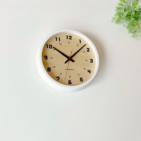 【名入れ付き】KATOMOKU muku clock 8 ホワイト km-81WH 木製 掛け時計