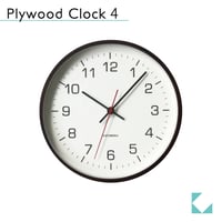 【名入れ付き】KATOMOKU plywood clock 4 ブラウン km-44BR 木製 掛け時計