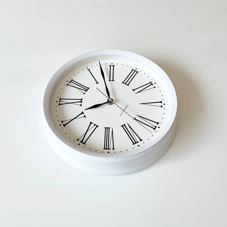 【名入れ付き】KATOMOKU muku  clock 5 ホワイト km-58WH 木製 掛け時計