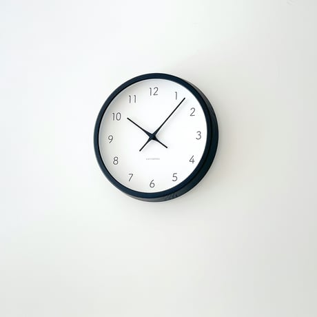 【名入れ付き】 KATOMOKU muku clock 7 ブラック km-60BK 木製 掛け時計