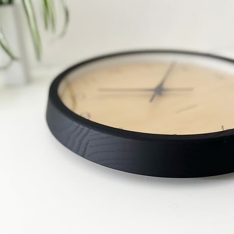 【名入れ付き】KATOMOKU muku clock 7 ブラック km-83BK 木製 掛け時計