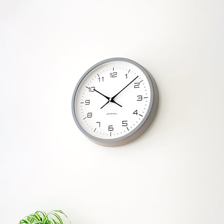 【名入れ付き】KATOMOKU muku clock 11 グレー km-94GR 木製 掛け時計