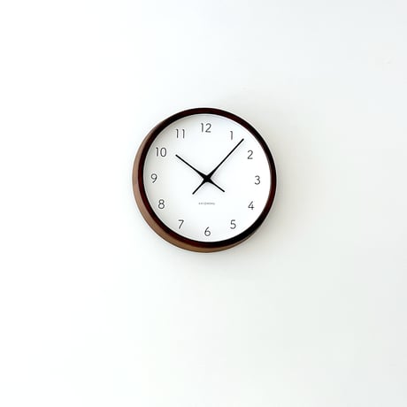 【名入れ付き】 KATOMOKU muku clock 7 ブラウン km-60BR 木製 掛け時計
