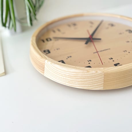 【名入れ付き】KATOMOKU muku clock 8 ナチュラル km-81NA 木製 掛け時計