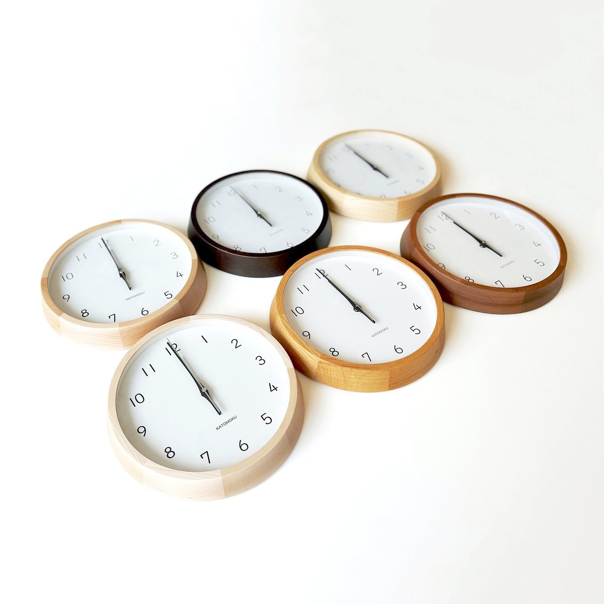 名入れ付き】KATOMOKU muku clock 13 ウォールナット km-104WA