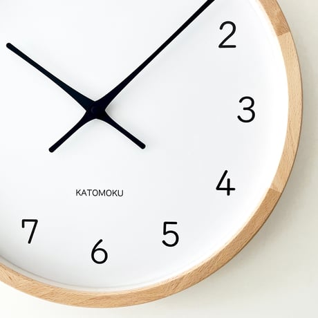 【名入れ付き】KATOMOKU muku clock 13 LL-size ナチュラル km-139NA 木製 掛け時計