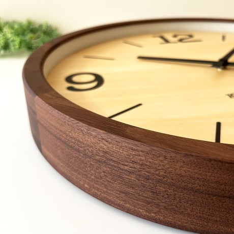 【名入れ付き】KATOMOKU muku clock 20 LL-size ウォールナット km-137WA 木製 掛け時計
