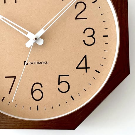 【名入れ付き】KATOMOKU muku clock 2 ブラウン km-45BR8 木製 掛け時計