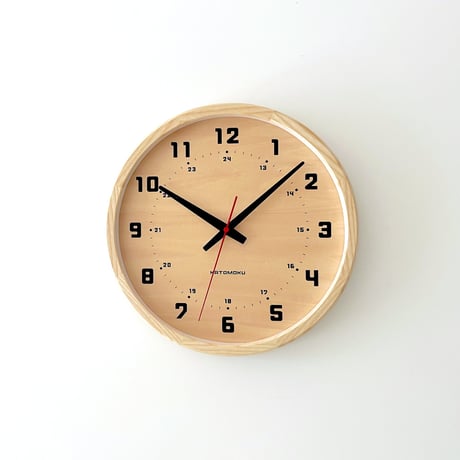 【名入れ付き】KATOMOKU muku clock 8 ナチュラル km-81NA 木製 掛け時計