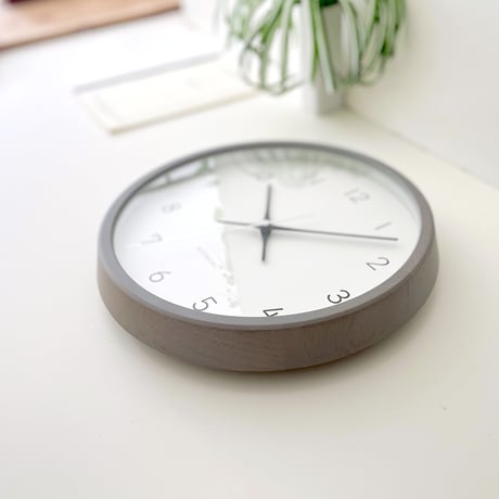 【名入れ付き】KATOMOKU muku clock 13 グレー km-104GR8 木製 掛け時計