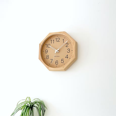 【名入れ付き】KATOMOKU muku clock 2 ナチュラル km-45NA8 木製 掛け時計