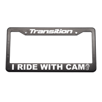 Transition License Plate Cover "I RIDE WITH CAM"