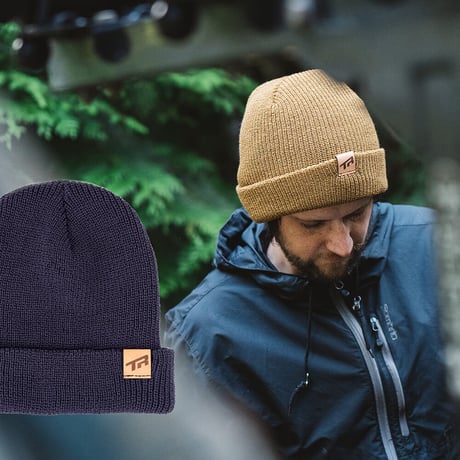 Leather Tag Beanie