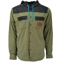Hooded Huckit Flannel Olive Green