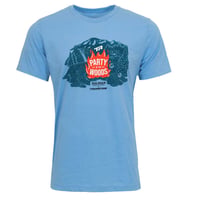 Transition Bikes "PARTY IN THE WOODS" T-Shirt Blue