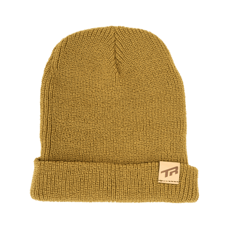 Leather Tag Beanie