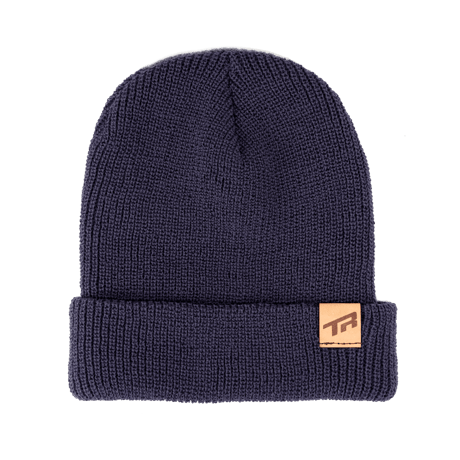 Leather Tag Beanie