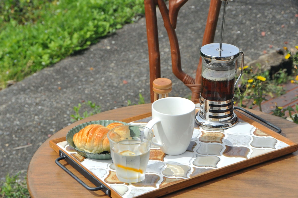 コラベルタイル トレー（キャラメルホワイト） | アイアンクラフト