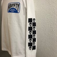 KRAFTY CHECKER SKULL L/S WHT