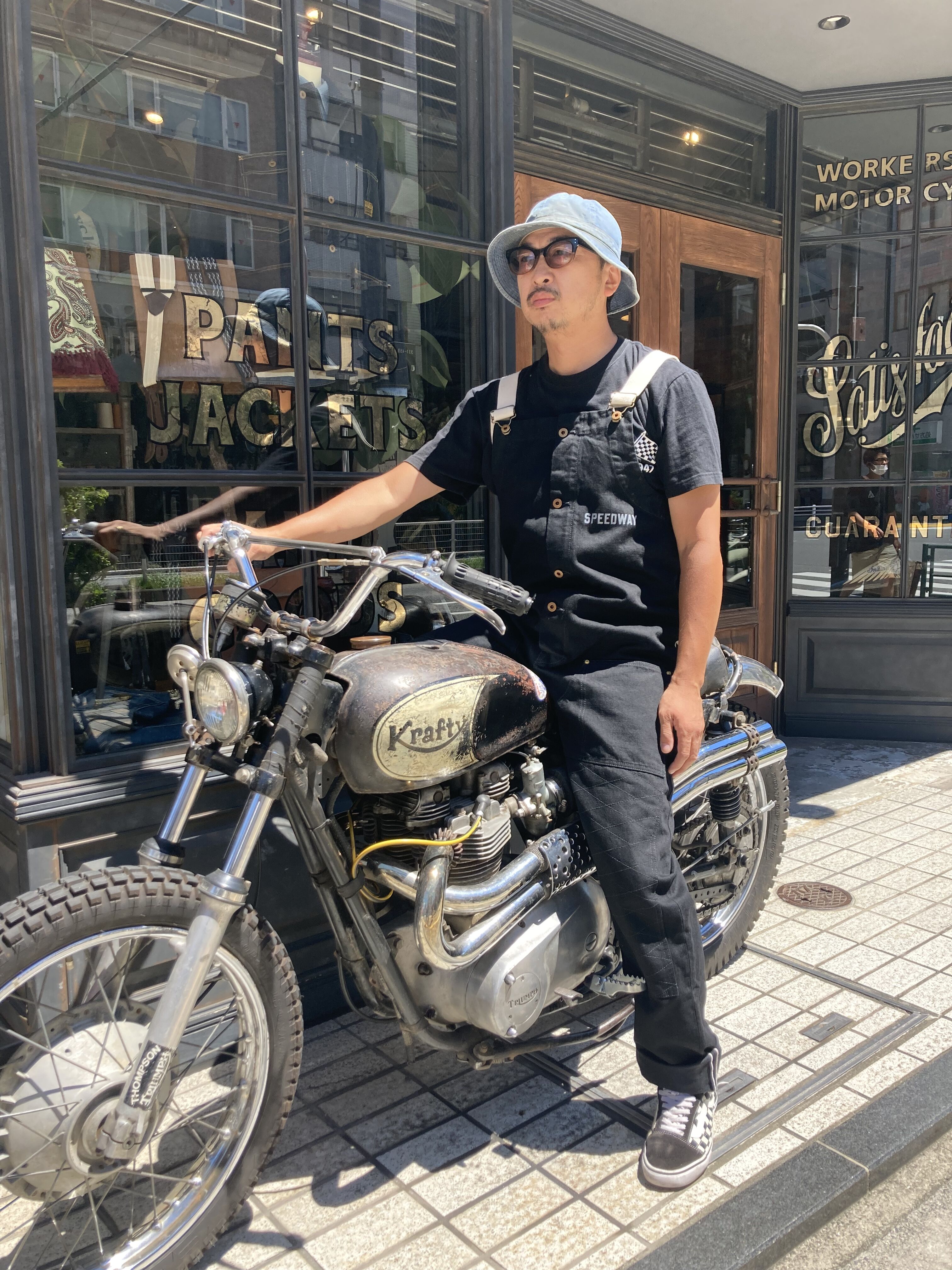 パンツ THE SPEEDWAY W-KNEE DECKPANTS krafty THE SPEEDWAY W-KNEE DECKPANTS BLK | KraftyTokyo