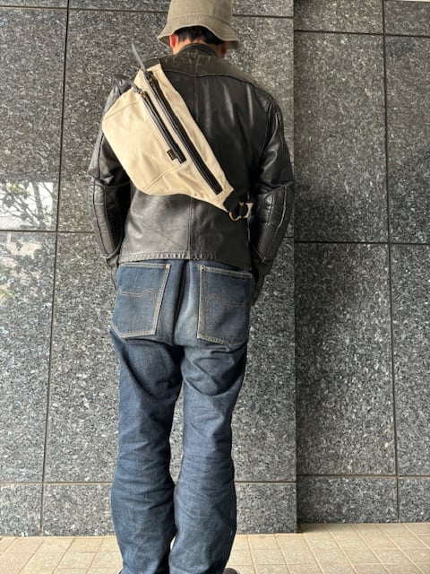 KRAFTY TOKYO別注　THE SPEEDWAY RIDE BAG生成り THE SPEEDWAY RIDE BAG 生成り | KraftyTokyo