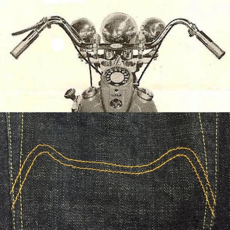 THE SPEEDWAY W-KNEE DENIM INDIGO | KraftyTokyo THE SPEEDWAY W-KNEE DENIM INDIGO | KraftyTokyo