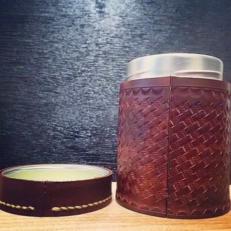 牛革製　茶筒 | 静岡茶ギフト、深蒸し茶専門店 GREEN*TEA WORKSHOP